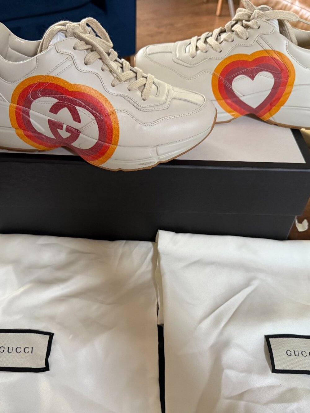 Gucci Rhyton Calfskin Leather Platform Sneakers (EU 36)